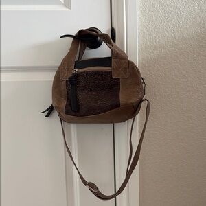 Daniella Lehavi Top Handle Tri Tone Textured Leather Satchel